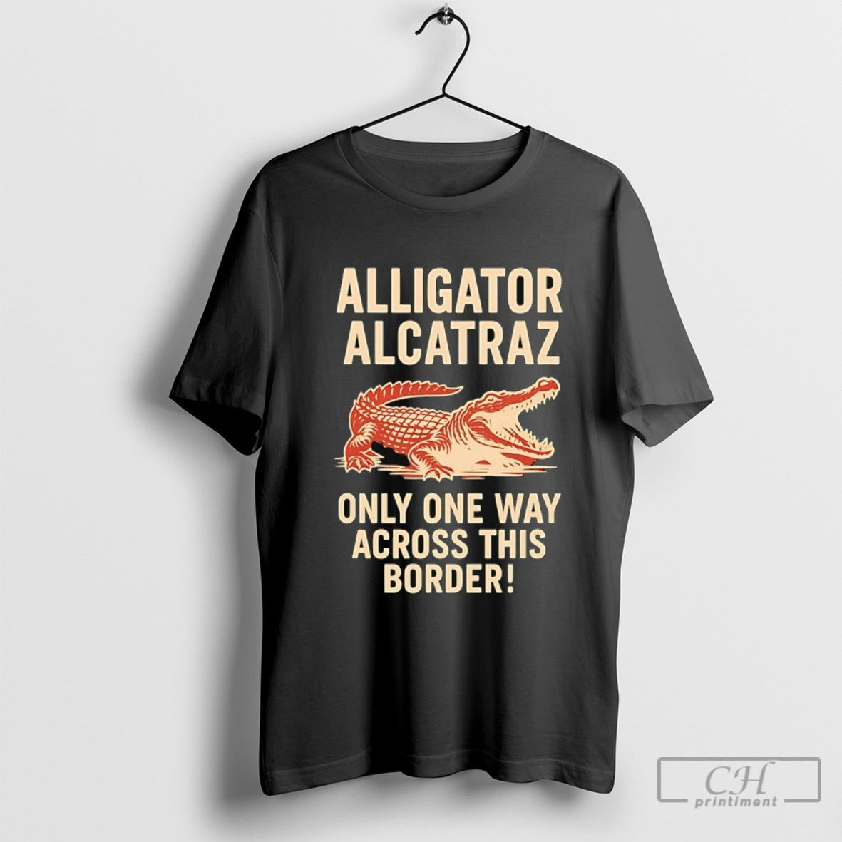 Alligator Alcatraz One Way Across This Border Shirt Sweater