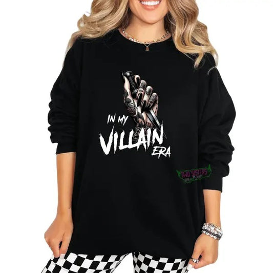 Always the Villain Tee, Crewneck Sweatshirt & Hoodie | Dark Grunge Vibe Comfort Aesthetic Pullover | Womenswear Edgy Alternative Fashion Cotton Top