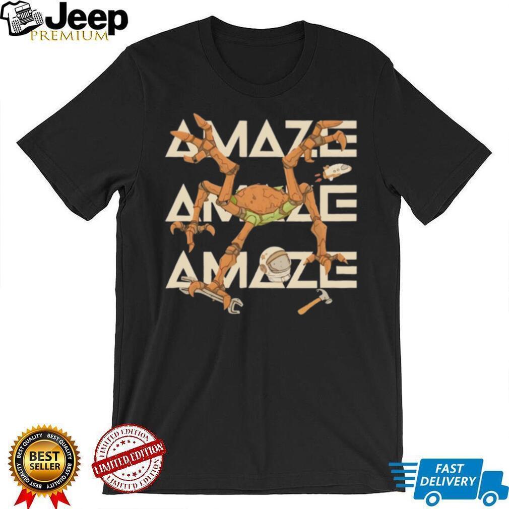 Amaze Amaze Amaze Astronaut Alien Creature Sci Fi Illustration T Shirt