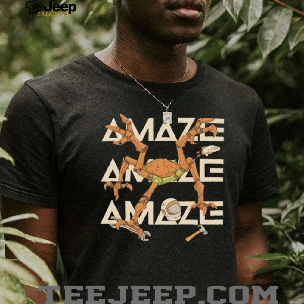 Amaze Amaze Amaze Astronaut Alien Creature Sci Fi Illustration T Shirt