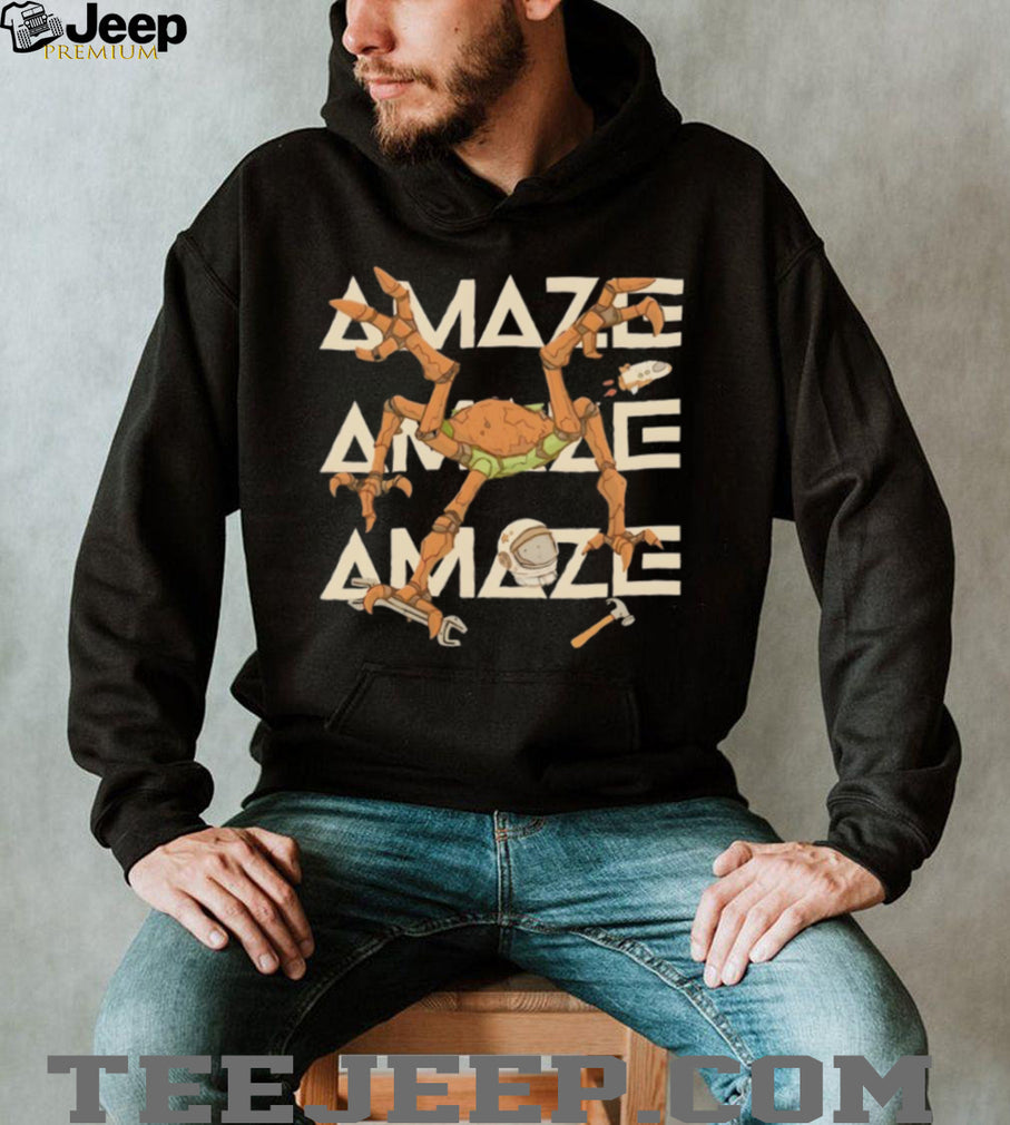 Amaze Amaze Amaze Astronaut Alien Creature Sci Fi Illustration T Shirt