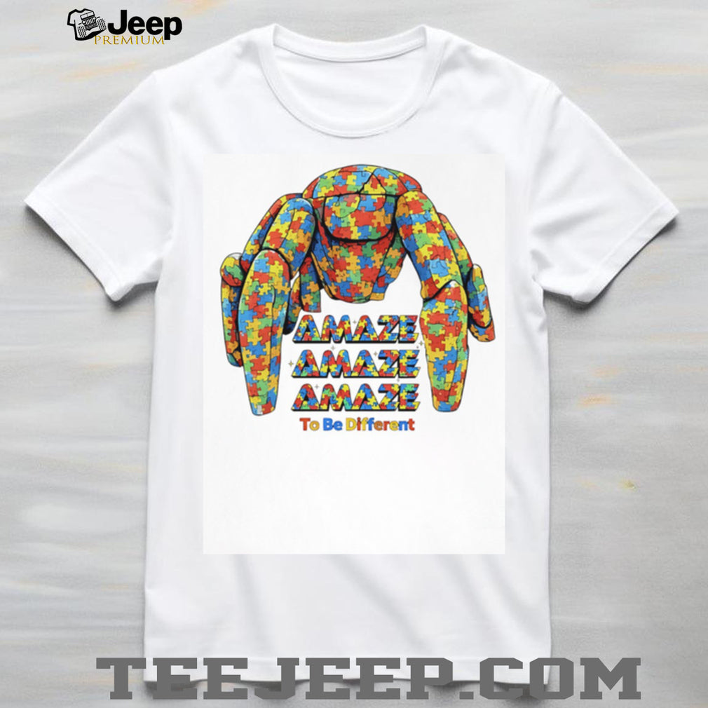 Amaze To Be Different Autism Awareness Puzzle Crab Graphic T Shirt