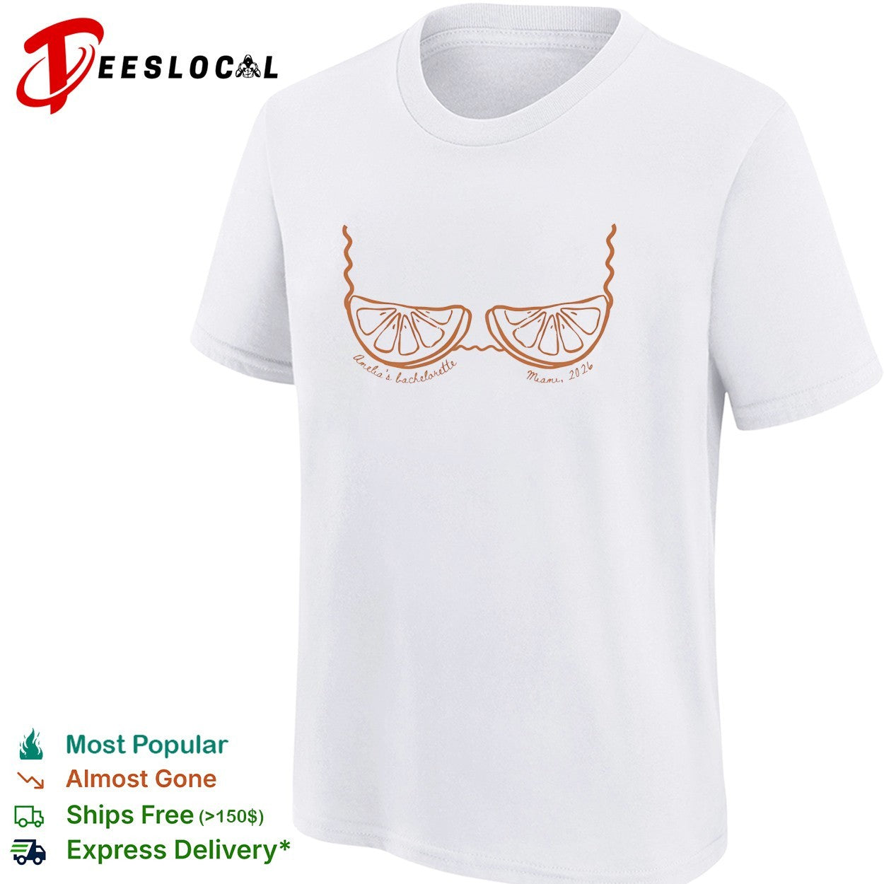 Amelia’s bachelorette Miami 2026 orange slices shirt