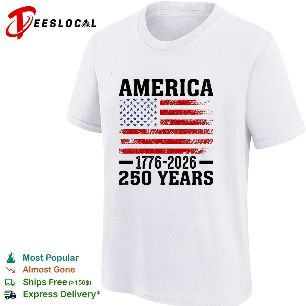 America 1776 2026 250 years flag shirt