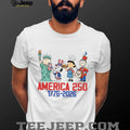 America 250 1776 2026 Peanuts Gang Patriotic Holiday Shirt