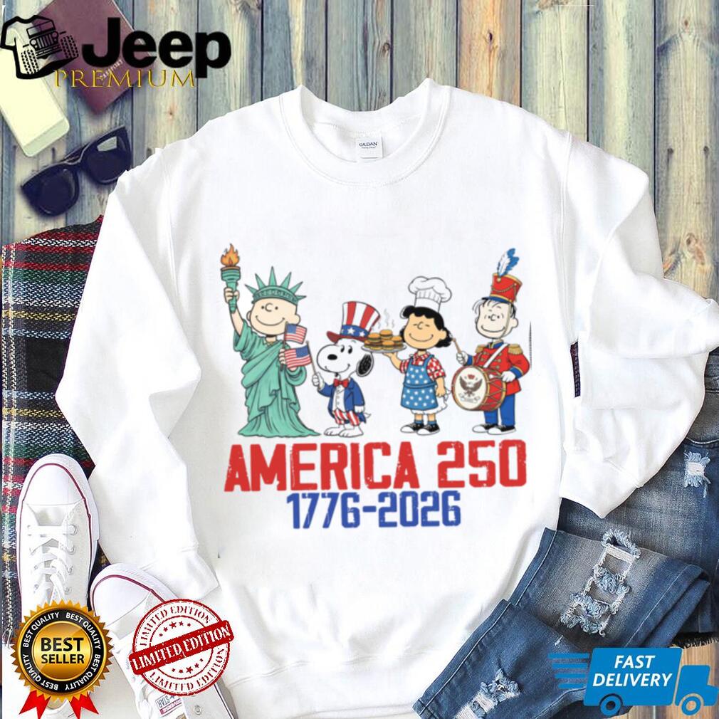 America 250 1776 2026 Peanuts Gang Patriotic Holiday Shirt