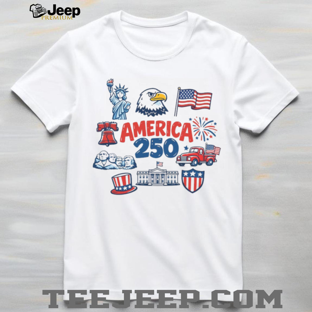 America 250 Semi Quincentennial Patriotic 1776 2026 Symbols T Shirt