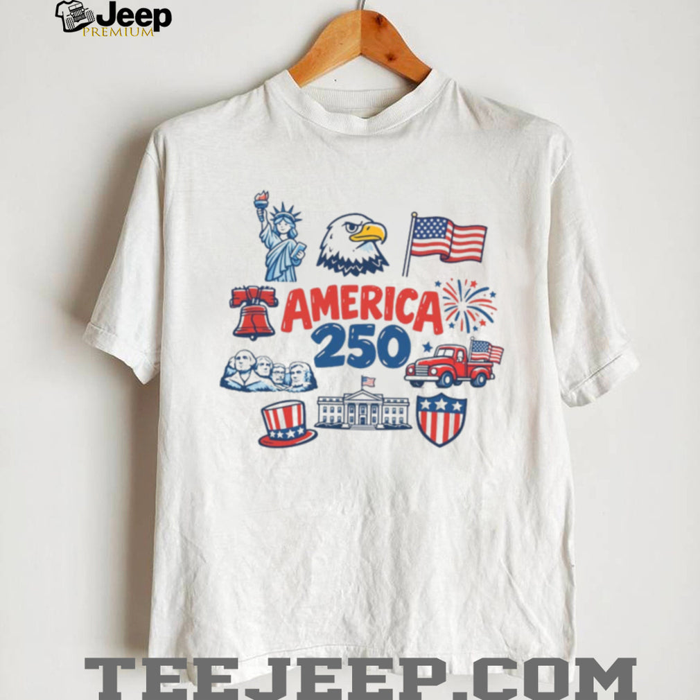 America 250 Semi Quincentennial Patriotic 1776 2026 Symbols T Shirt