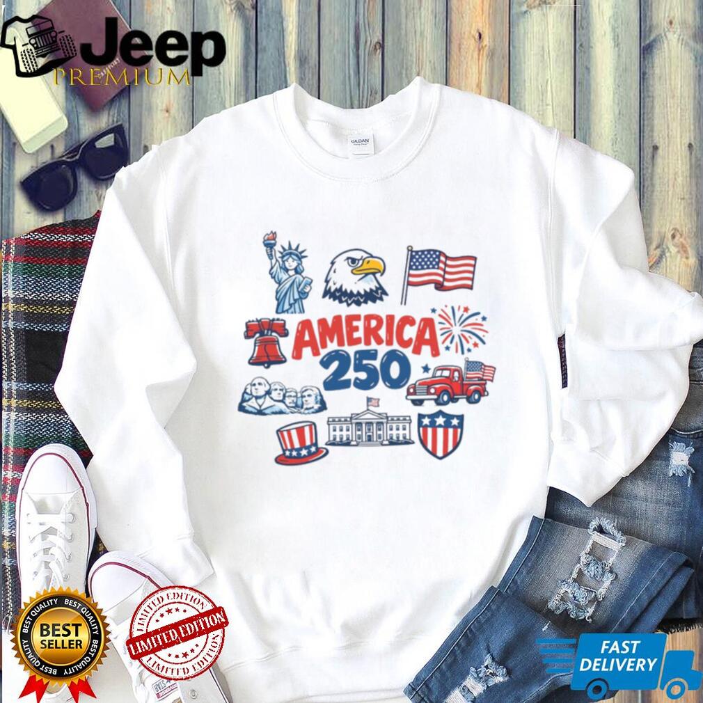 America 250 Semi Quincentennial Patriotic 1776 2026 Symbols T Shirt