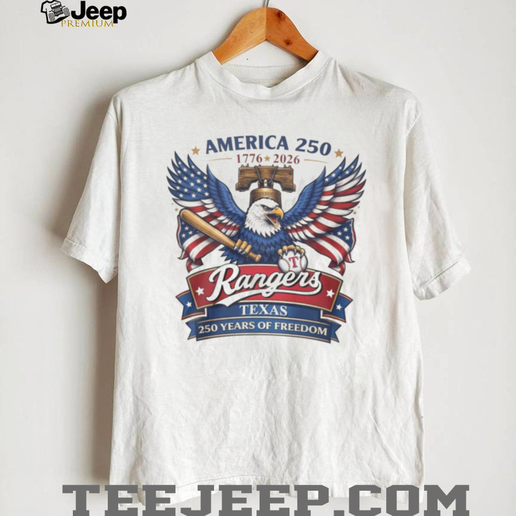 America 250 Texas Rangers 1776 2026 Patriotic Freedom Baseball T Shirt