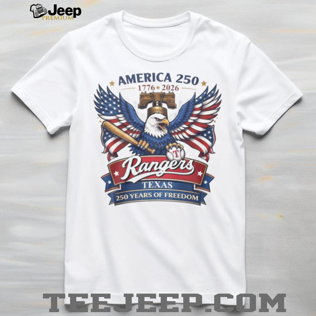 America 250 Texas Rangers 1776 2026 Patriotic Freedom Baseball T Shirt