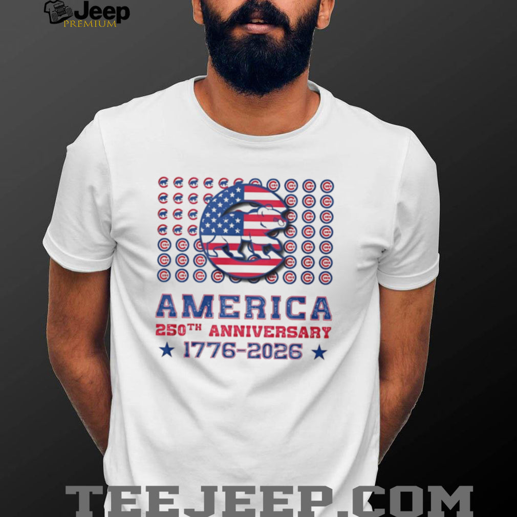 America 250th Anniversary 1776 2026 Cubs Bear USA Flag T Shirt