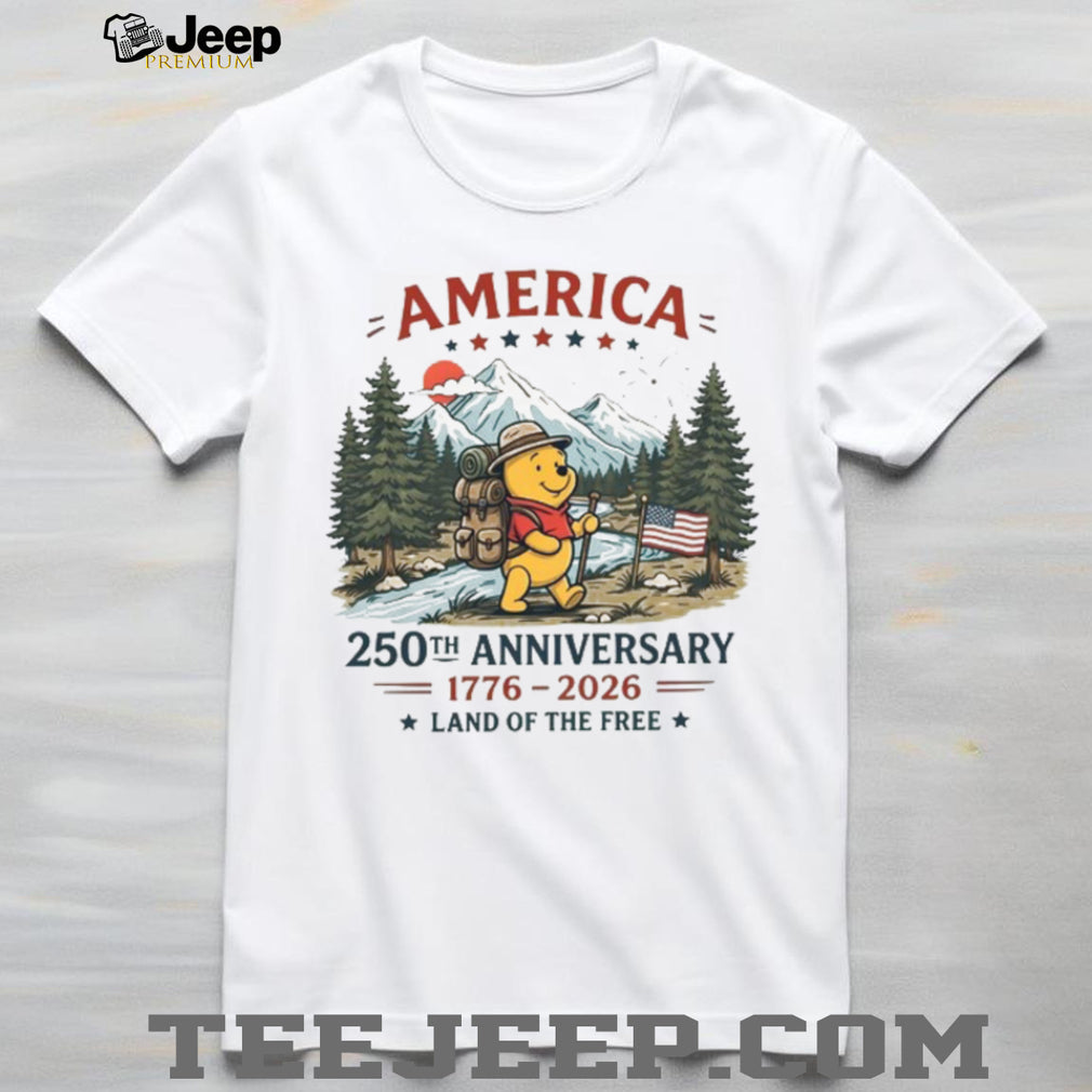 America 250th Anniversary 1776 2026 Pooh Hiking Patriotic T Shirt