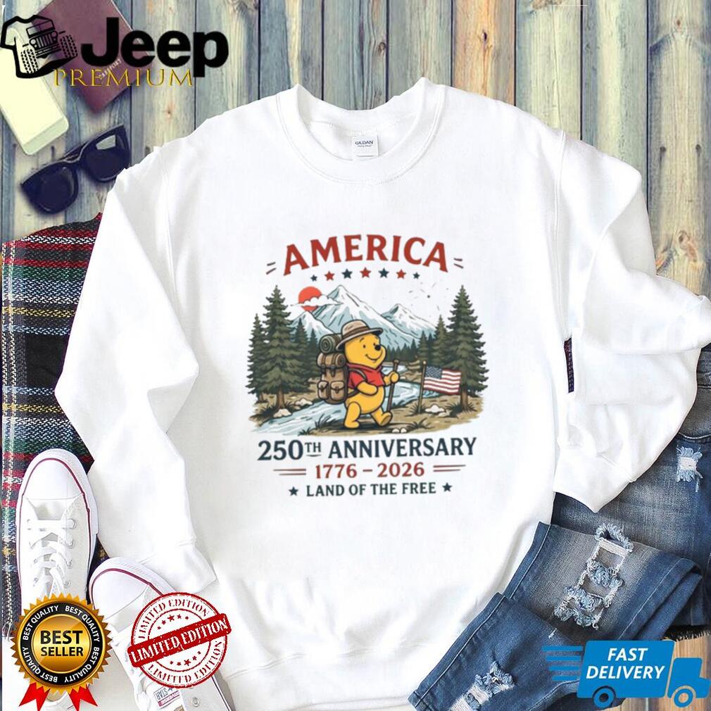 America 250th Anniversary 1776 2026 Pooh Hiking Patriotic T Shirt