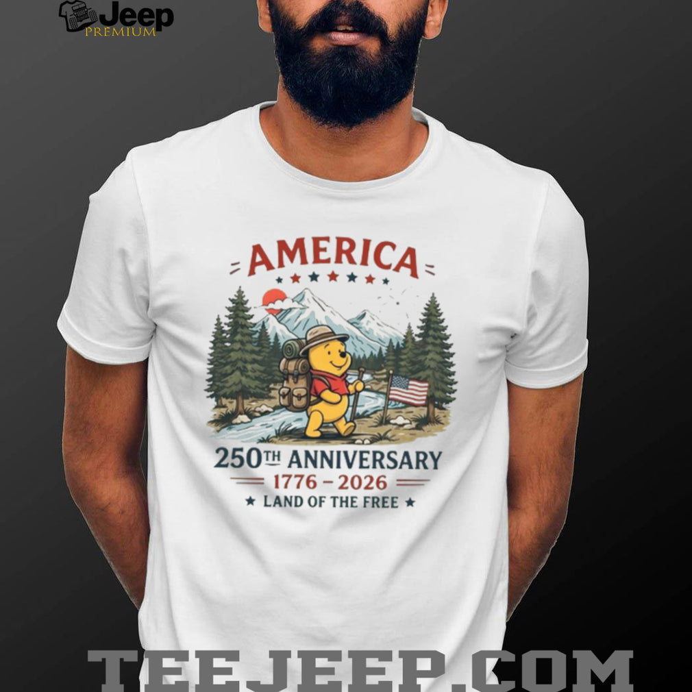 America 250th Anniversary 1776 2026 Pooh Hiking Patriotic T Shirt