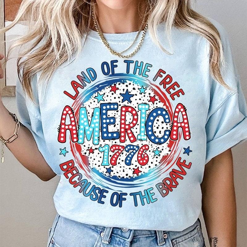America Dalmatian Png Dalmatian Dots Png 4th Of July Png Land Of The Free Brave Independence Day Png Usa Png America 1776 Png Cotton Sleeve Cotton Sleeve