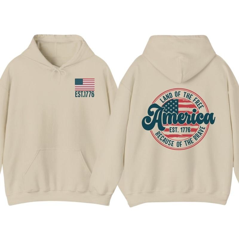 America Flag Hoodie T-Shirt, 4th of July Shirt, Retro USA Graphic Tee, Star American Graphic Tee, Retro USA Shirt, Red White and Blue, Amerikan Men