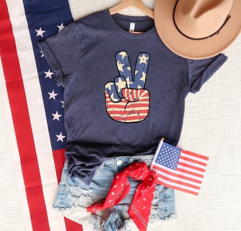 America Peace Shirt, America Shirt, Freedom Shirt, Patriotic Shirt, Peace Shirt, American Shirt, 4th Of July Shirt,...