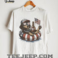 American Flag Patriotic Dachshund Dog Drinking Beer Vintage T Shirt