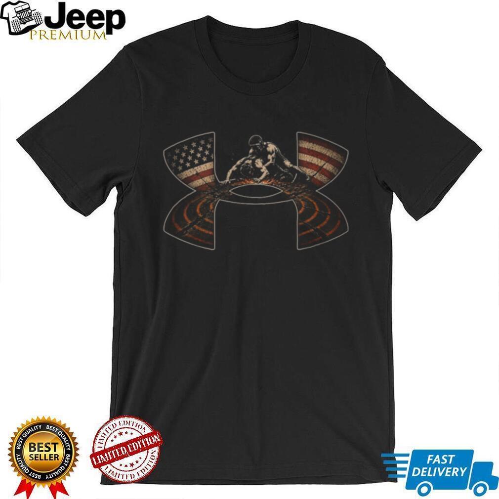 American Flag Wrestling Combat Sports Graphic Athletic T Shirt