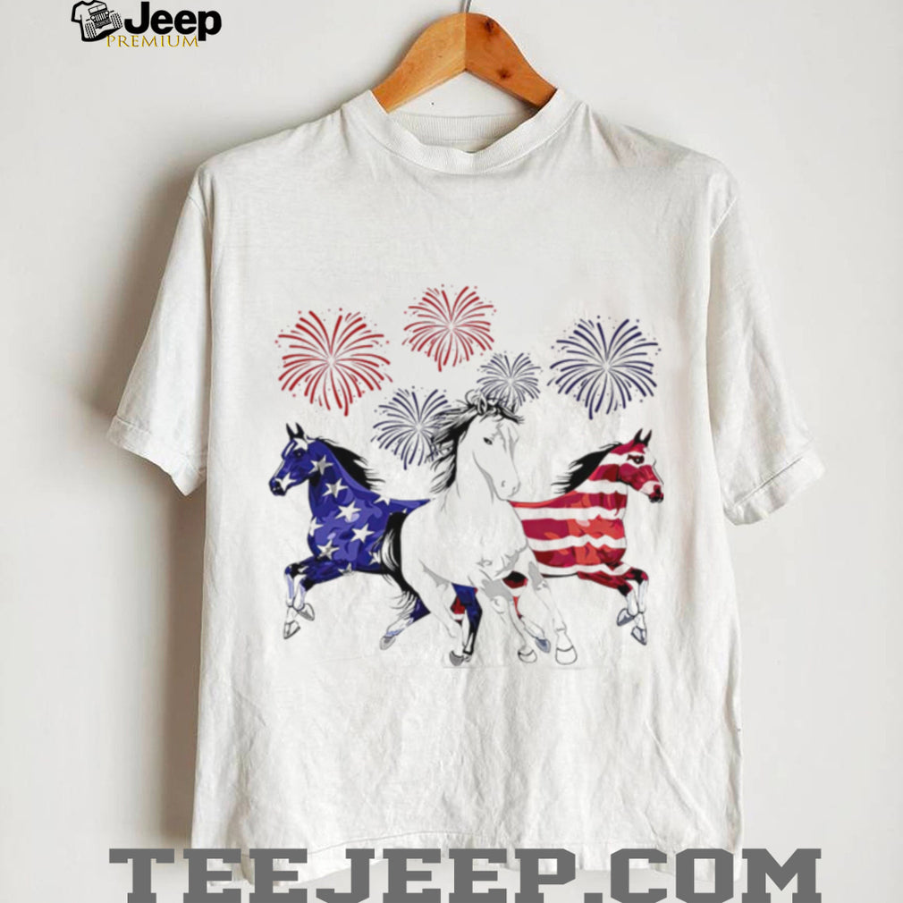 American Horse Patriotism 250th Anniversary Fireworks Shirt