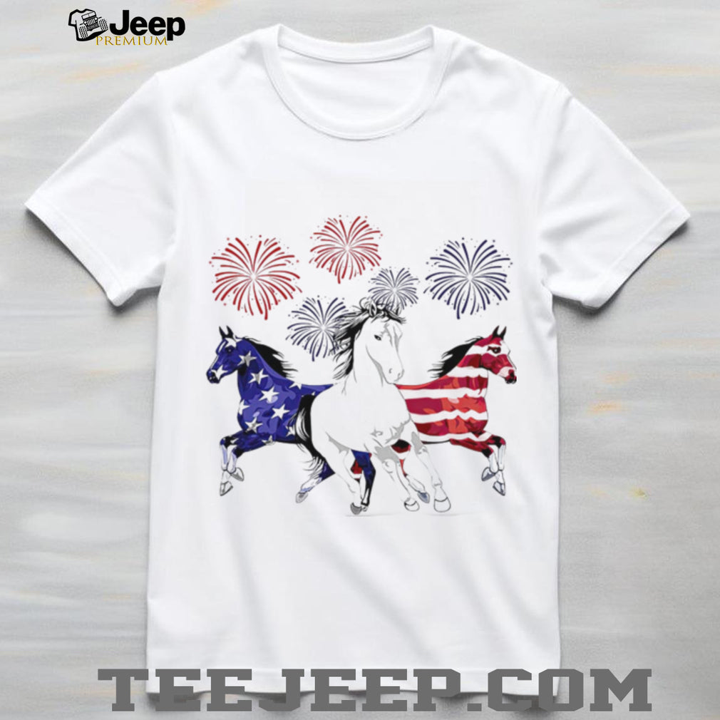 American Horse Patriotism 250th Anniversary Fireworks Shirt