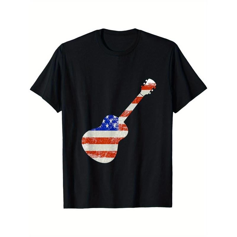American flag rock band guitar T-shirt Made in USA Hoodie, Sweatshirt | WearSparks.com