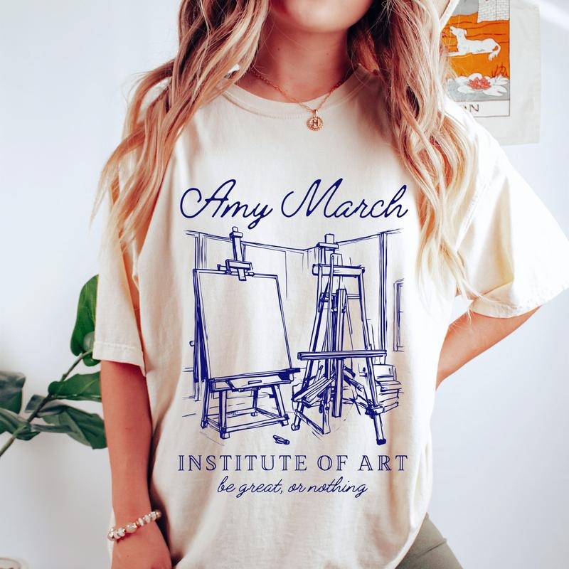 Amy March T-Shirt Little Women Shirt Light Academia Little Women Gift Louisa May Alcott Library Shirt Book Club Shirt...