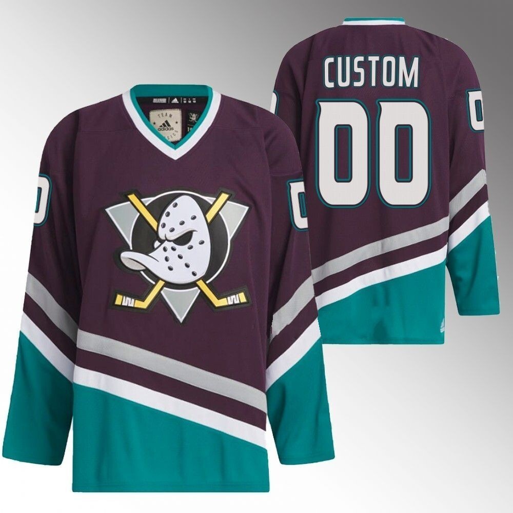 Anaheim Ducks Custom Black Team Classics 1993 Hockey Jersey