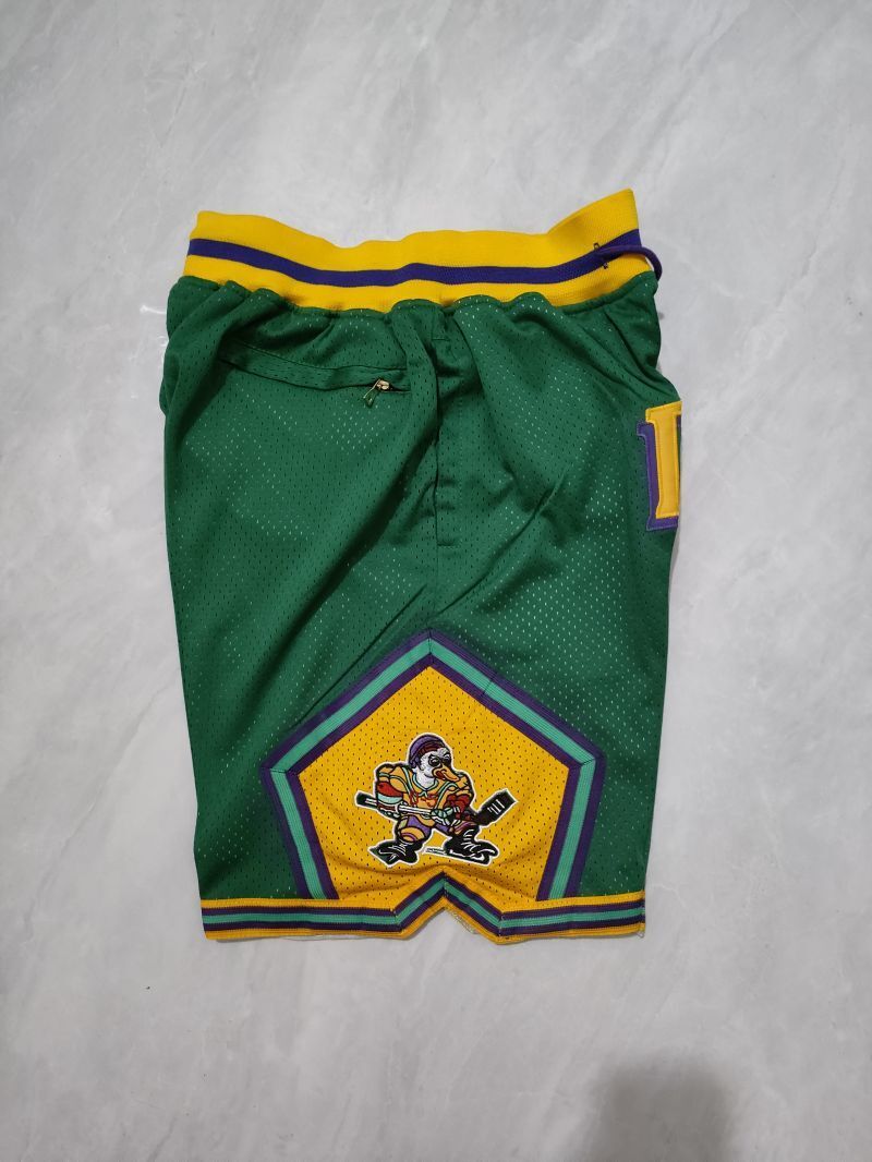 Anaheim Ducks Hockey Ducks Green Shorts Style 3