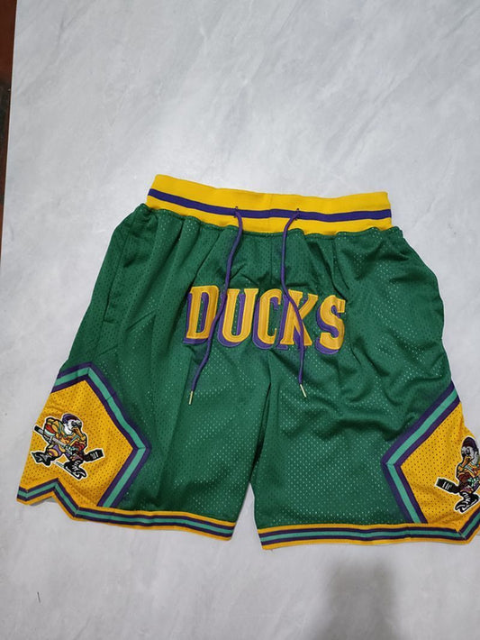 Anaheim Ducks just don shorts green Style 2