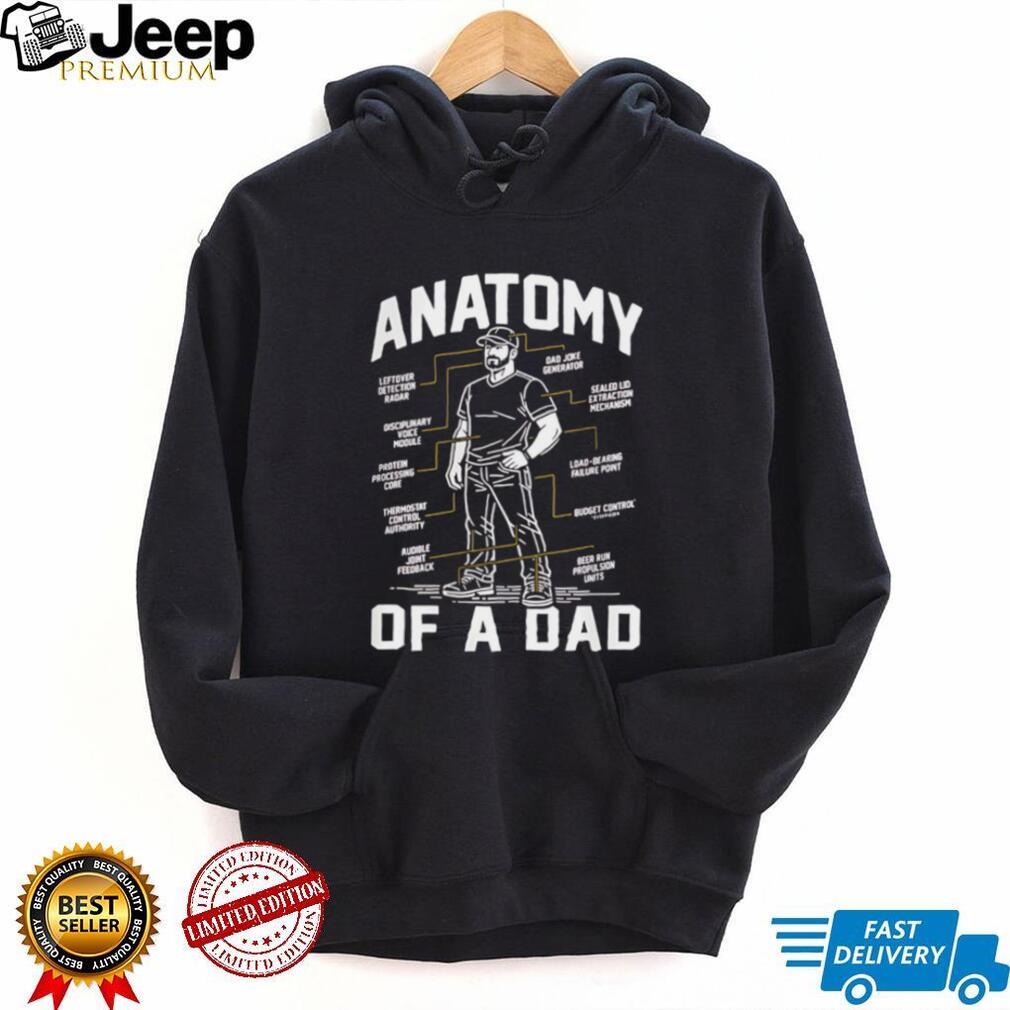 Anatomy of a Dad Funny Fatherhood Diagram Father’s Day Humor Retro Style Gift for Men T Shirt