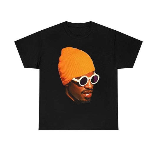 Andre 3000 Orange OutKast  Vintage Inspired Graphic Tee Shirt In Sand, White, Black Adult & Child Sizes