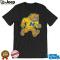 Angry Michigan Wolverines Mascot Blue and Maize Vintage Sports T Shirt