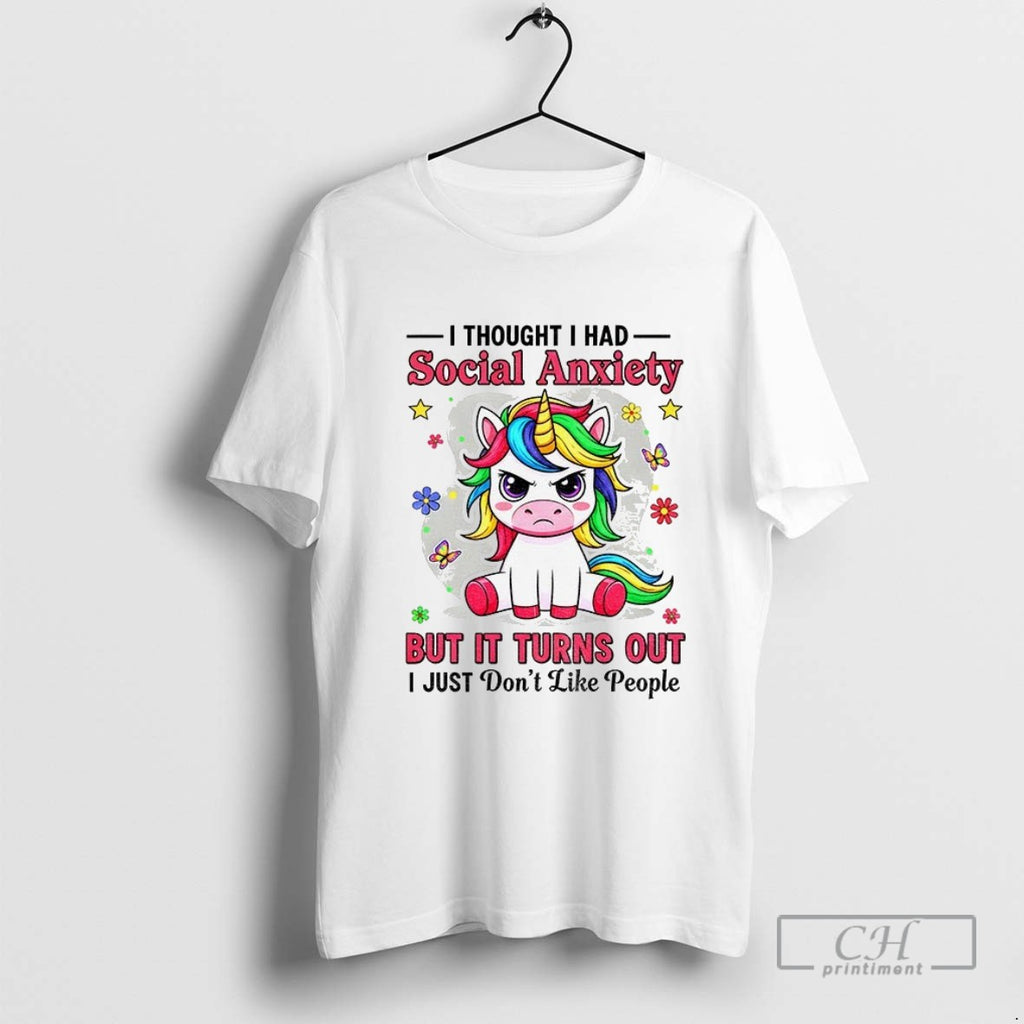 Angry Unicorn I Thought I Had Social Anxiety But It Turns Out I Just Dont