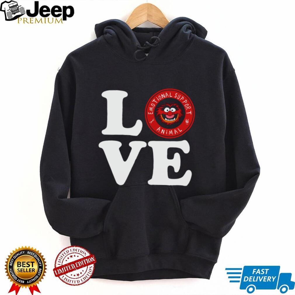 Animal Muppet Emotional Support Animal Funny Love Graphic T Shirt