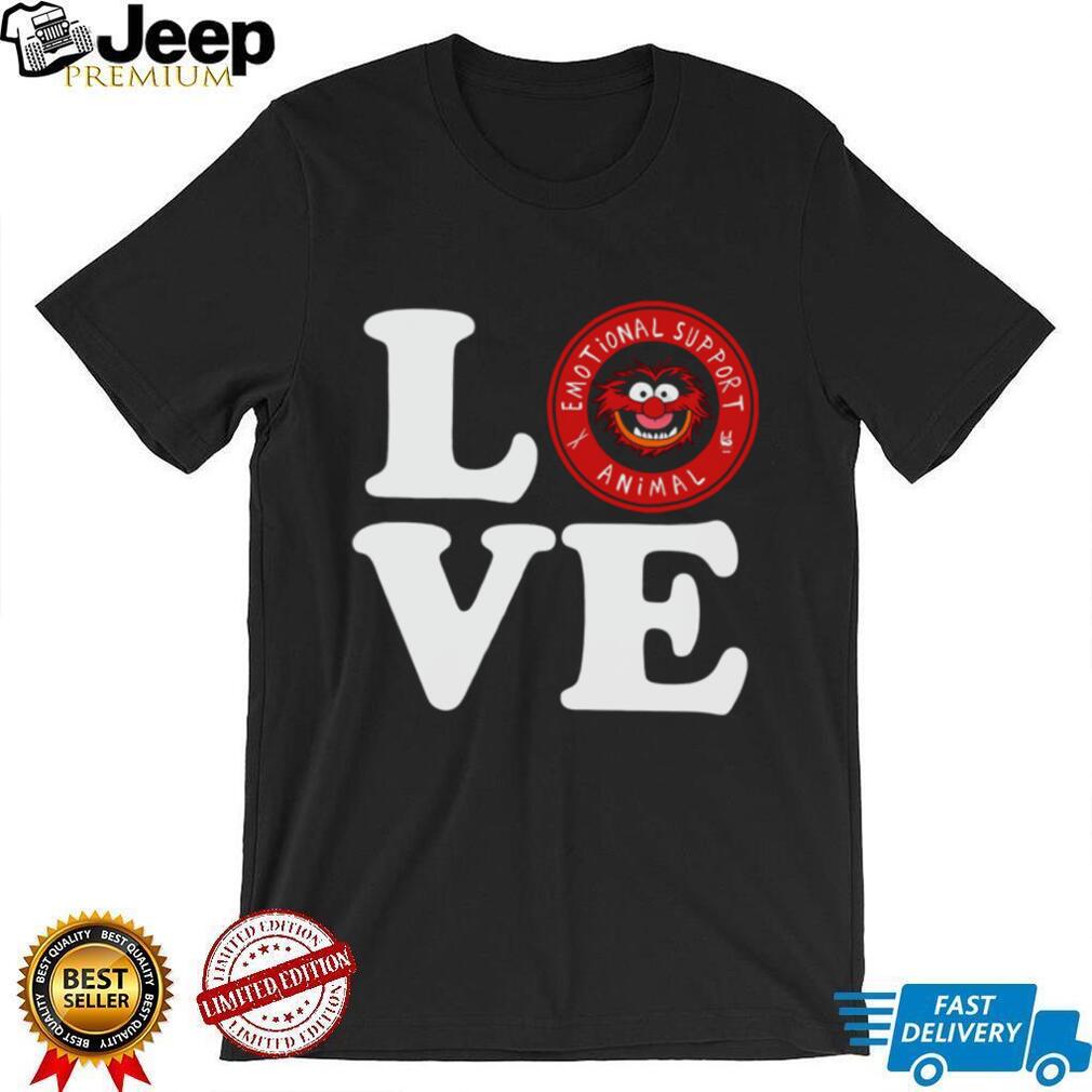 Animal Muppet Emotional Support Animal Funny Love Graphic T Shirt