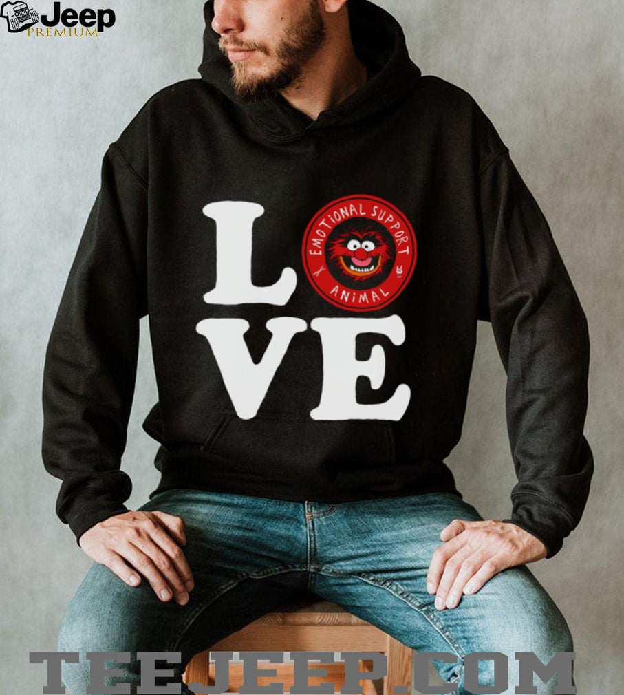 Animal Muppet Emotional Support Animal Funny Love Graphic T Shirt