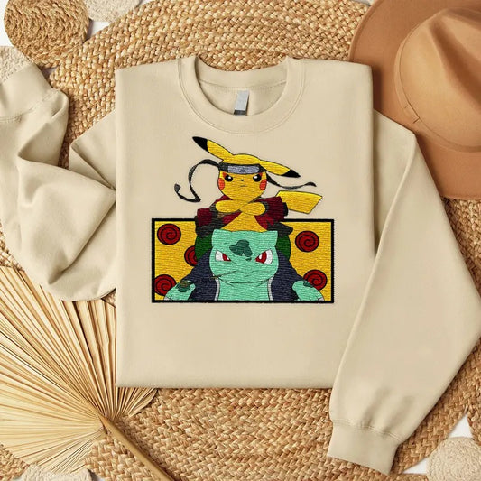 Anime Embroidered Sweatshirt, Anime Embroidered shirt, Manga Shirt, Gift For Fan