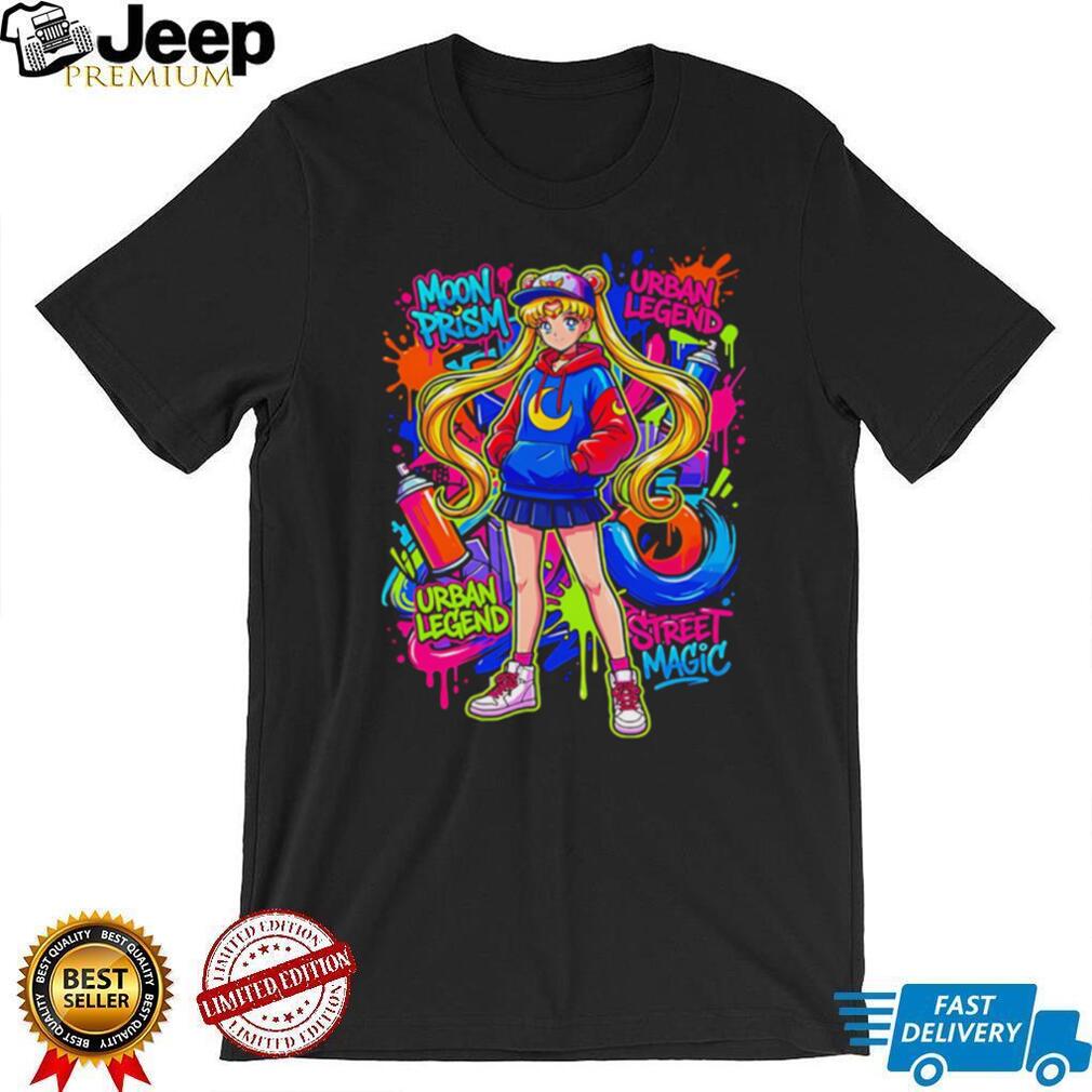 Anime Streetwear Girl Graffiti Moon Prism Style T Shirt