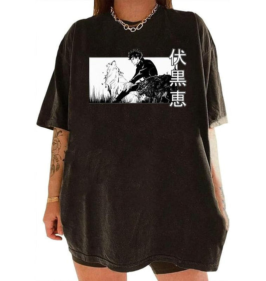 Anime Vintage Megumi Fushiguro Shirt Sweatshirt Hoodie Megumi Shirt Divine Dog Shirt Anime Shirt Toji Shirt Anime Fan Gifts Shirt Sweatshirt, Hoodie, Comfort Colors