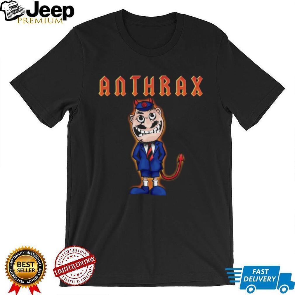 Anthrax Not Man Devil Cartoon Character Thrash Metal T Shirt