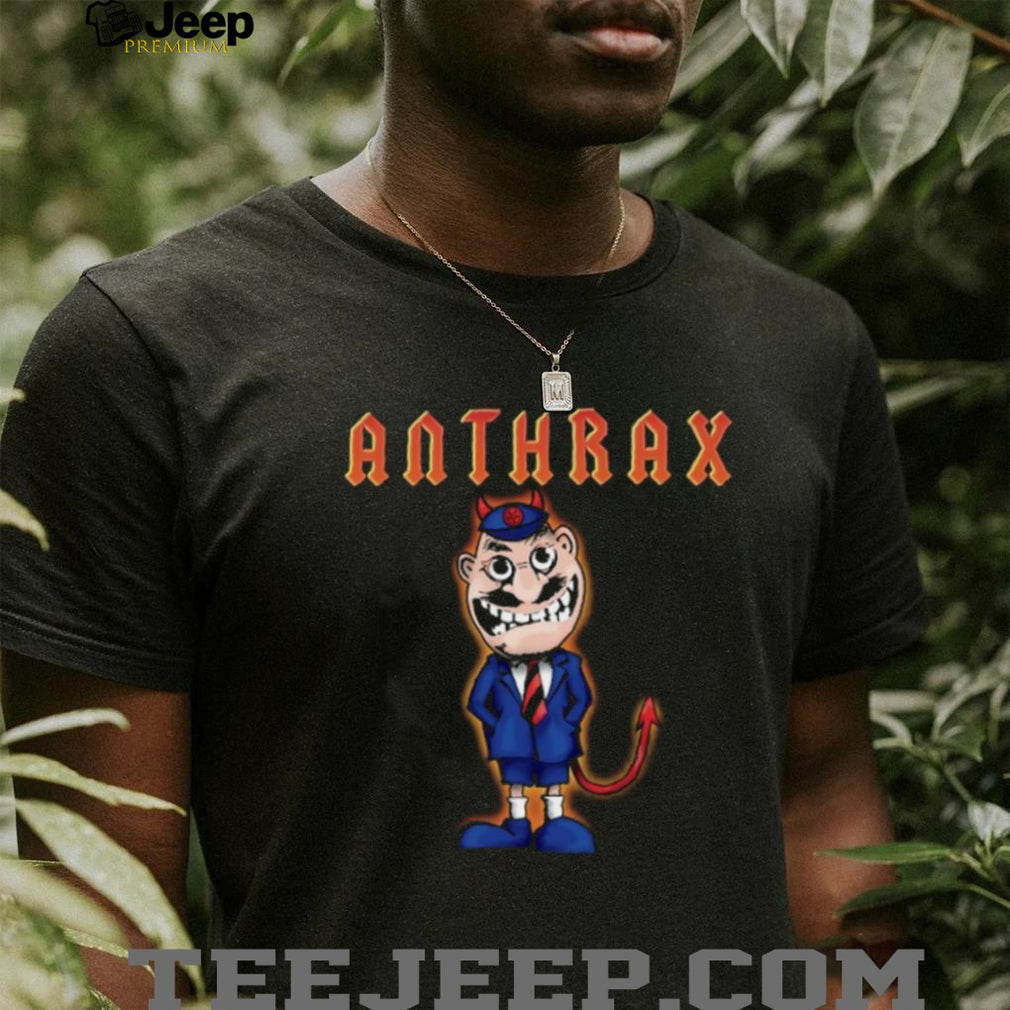 Anthrax Not Man Devil Cartoon Character Thrash Metal T Shirt
