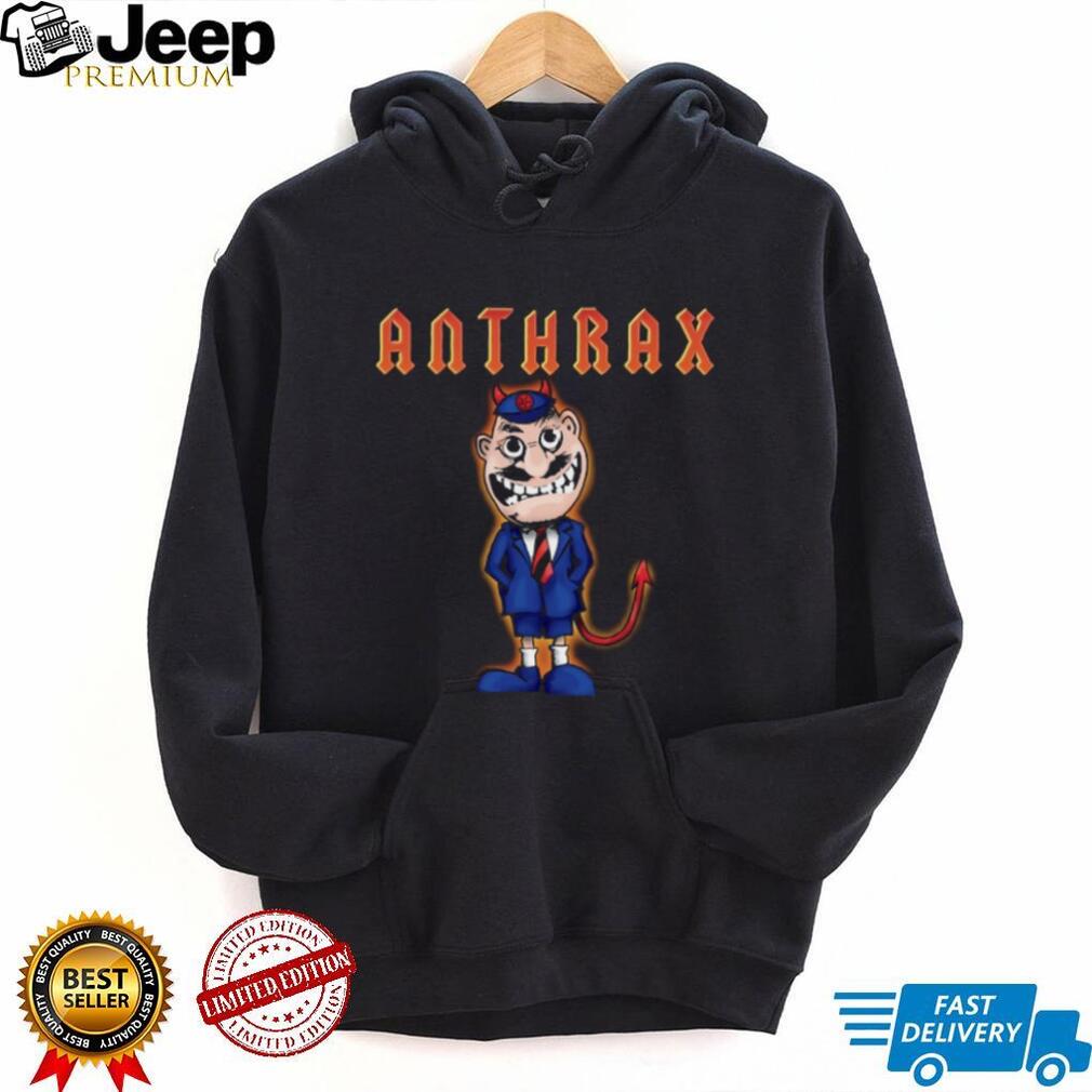 Anthrax Not Man Devil Cartoon Character Thrash Metal T Shirt