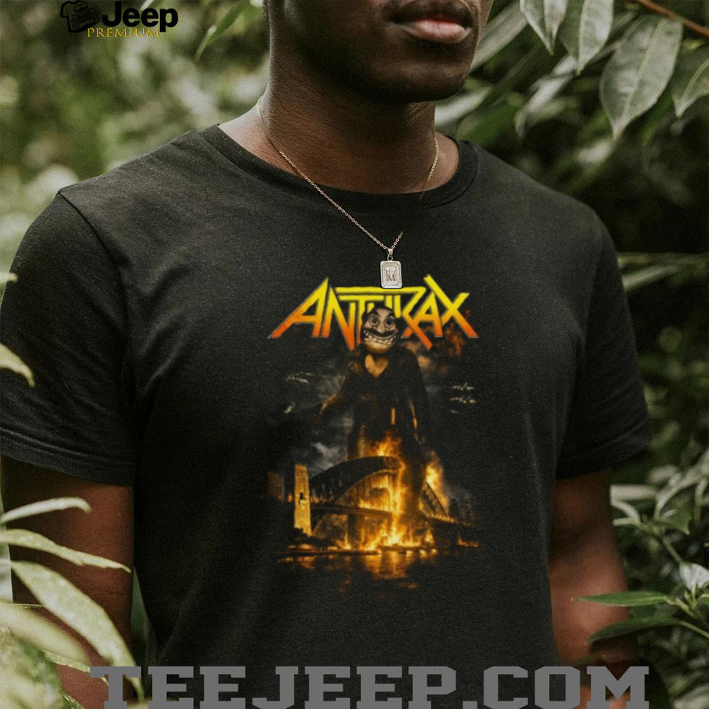 Anthrax Not Man Sydney Harbor Bridge Fire Australia Tour T Shirt