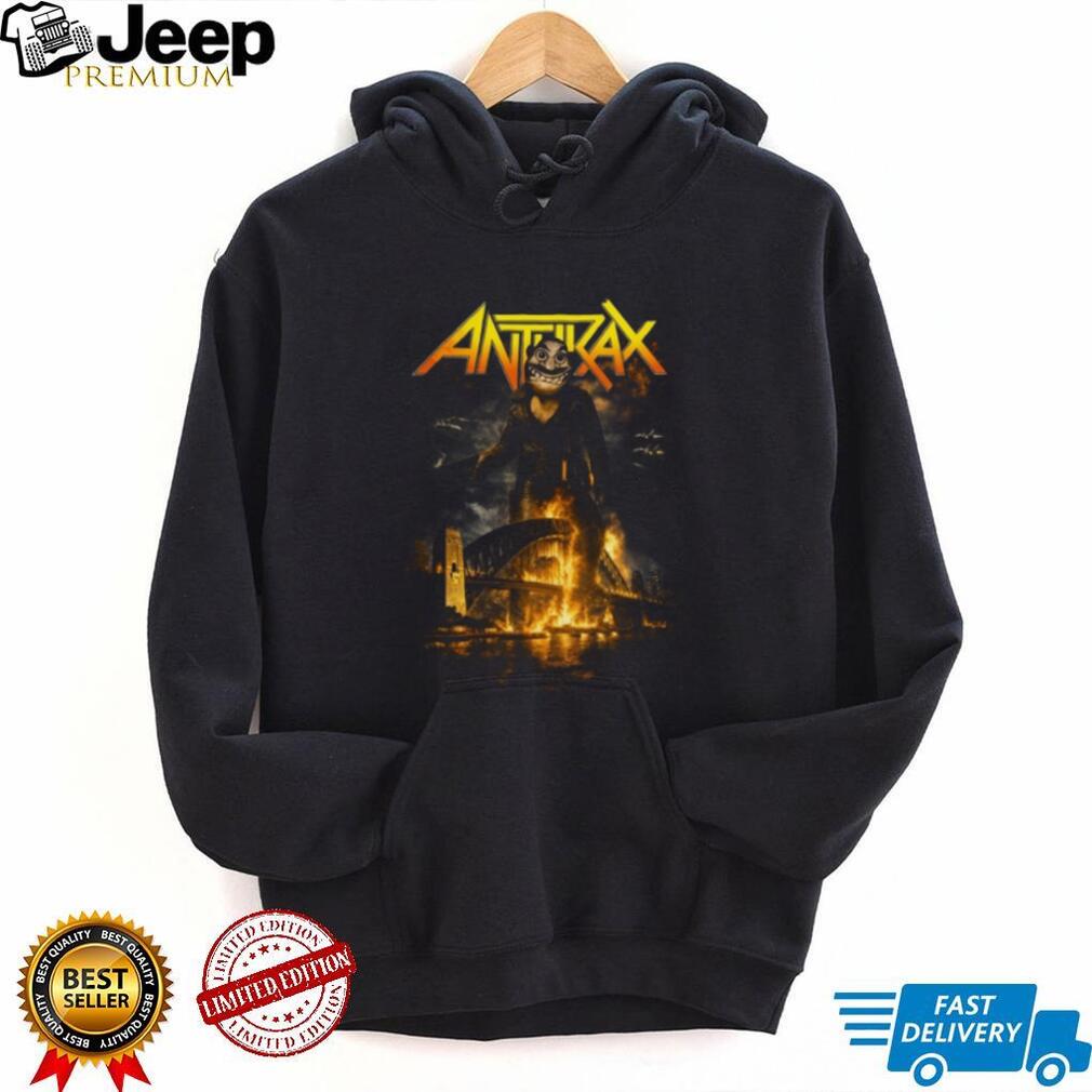 Anthrax Not Man Sydney Harbor Bridge Fire Australia Tour T Shirt