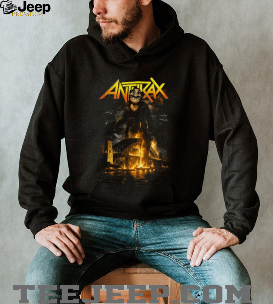 Anthrax Not Man Sydney Harbor Bridge Fire Australia Tour T Shirt
