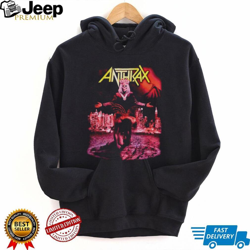 Anthrax Skeleton King City Skyline Vintage Thrash Metal T Shirt
