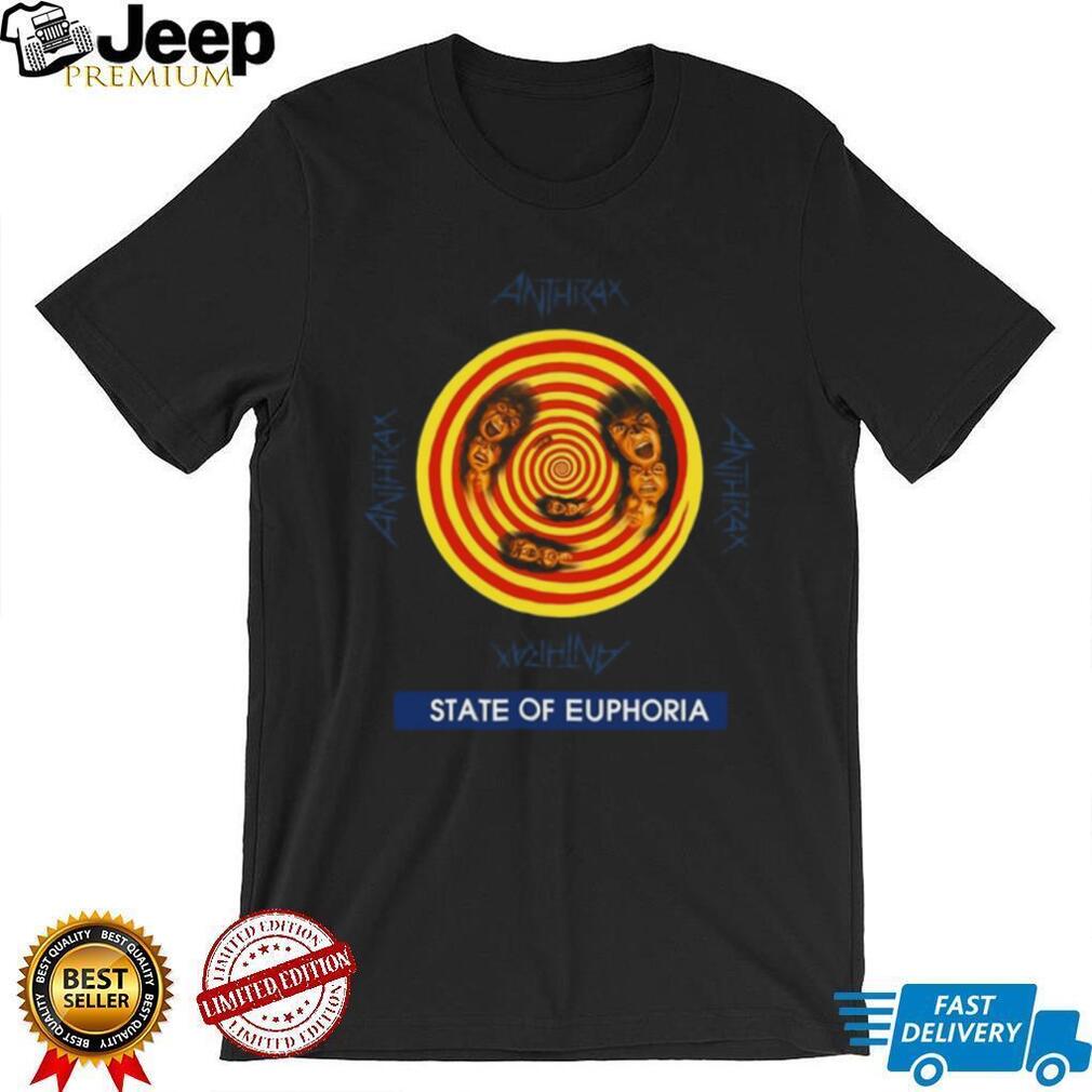 Anthrax State of Euphoria Spiral Album Cover Heavy Metal T Shirt