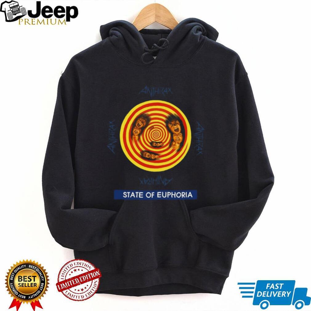 Anthrax State of Euphoria Spiral Album Cover Heavy Metal T Shirt